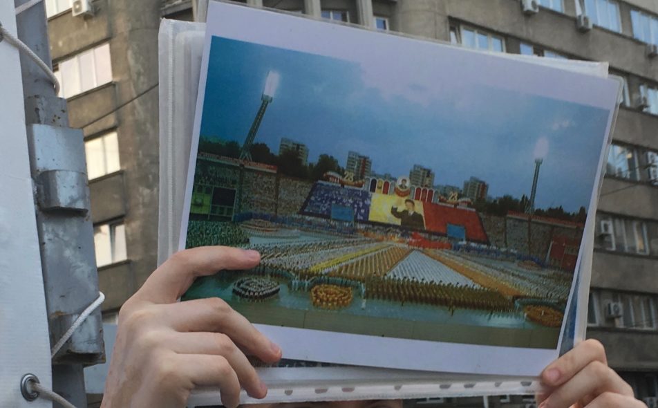 One of the many military parades Ceausescu was fond of throwing for himself.